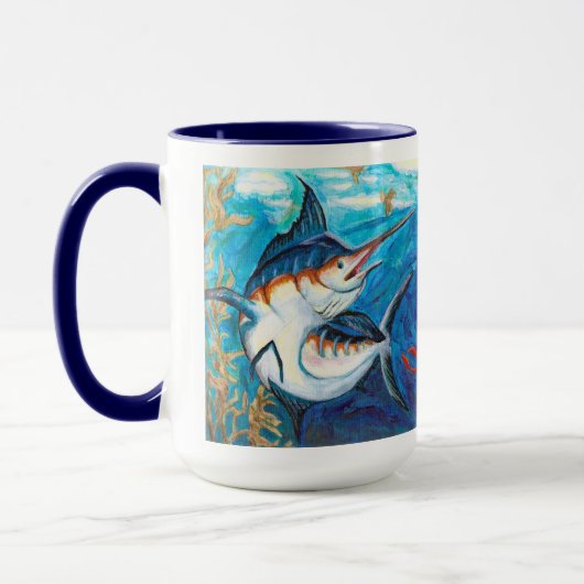 Blauer Speerfisch Tasse (Links)