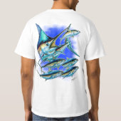 Blauer Speerfisch und Thunfisch T-Shirt (Rückseite)