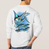 Blauer Speerfisch und Thunfisch T-Shirt (Rückseite)