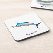 Blauer Speerfisch Untersetzer (Linke Seite)