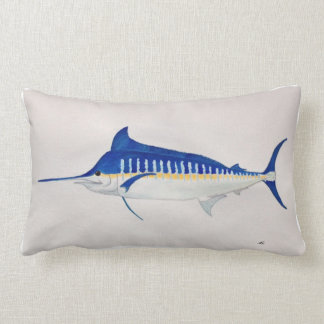 Blauer Speerfisch-Wurfs-Kissen Lendenkissen