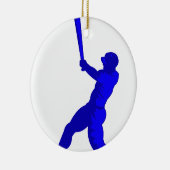 Blauer Spieler Keramik Ornament (Rechts)