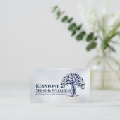 Blauer Spine Tree Visitenkarte (Stehend Vorderseite)