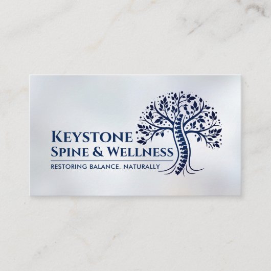 Blauer Spine Tree Visitenkarte (Vorderseite)