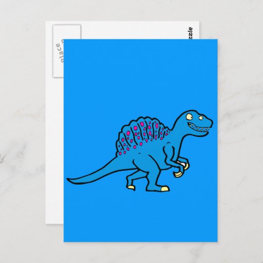 Blauer Spinosaurus Postkarte (Vorne/Hinten)