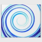 Blauer Spiral Geschenkpapier (Flach)