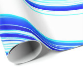 Blauer Spiral Geschenkpapier (Rolleneckpunkt)