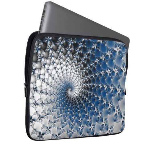 Blauer Spiral Laptopschutzhülle (Vorne Rechts)
