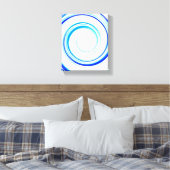 Blauer Spiral Leinwanddruck (Insitu (Schlafzimmer))
