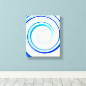 Blauer Spiral Leinwanddruck (Insitu (Holzboden))
