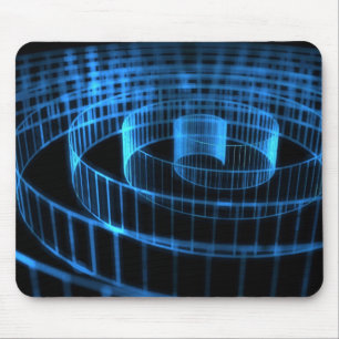 Blauer Spiral Mousepad