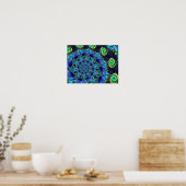 Blauer Spiral Poster (Küche)