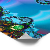 Blauer Spiral Poster (Ecke)