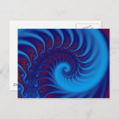 Blauer Spiral Postkarte (Vorne/Hinten)