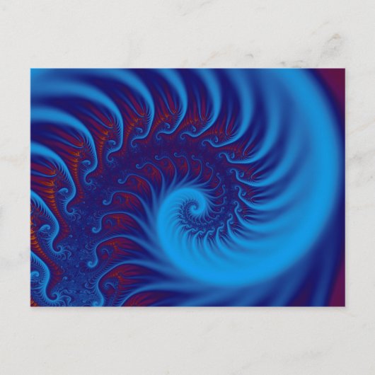 Blauer Spiral Postkarte (Vorderseite)