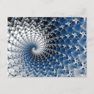 Blauer Spiral Postkarte