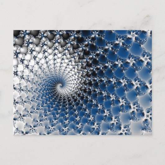 Blauer Spiral Postkarte (Vorderseite)