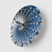 Blauer Spiral Runde Wanduhr (Winkel)