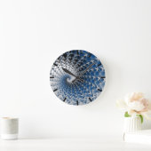 Blauer Spiral Runde Wanduhr (Zuhause)