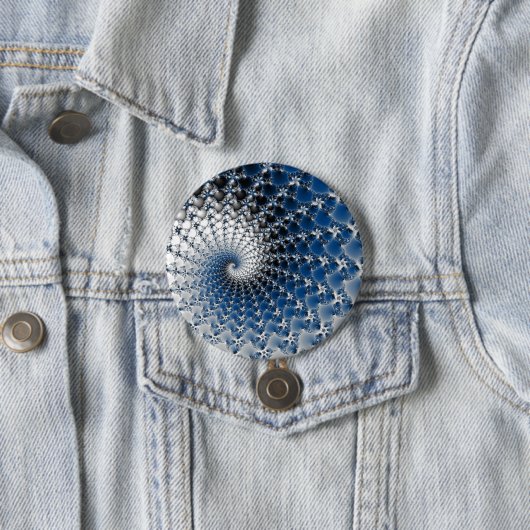 Blauer Spiralknopf Button (Beispiel)