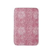 Blauer Spitze-Blumen-Musterhintergrund Badematte (Vorderseite Vertikal)