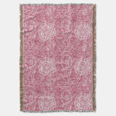 Blauer Spitze-Blumen-Musterhintergrund Decke (Vorderseite Vertikal)