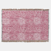 Blauer Spitze-Blumen-Musterhintergrund Decke (Vorderseite)