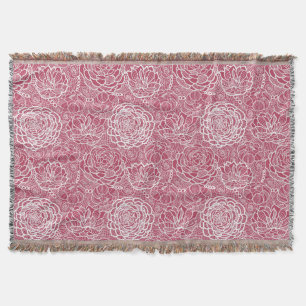 Blauer Spitze-Blumen-Musterhintergrund Decke