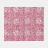 Blauer Spitze-Blumen-Musterhintergrund Fleecedecke (Vorderseite (Horizontal))