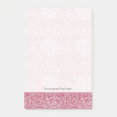 Blauer Spitze-Blumen-Musterhintergrund Post-it Klebezettel (Vorderseite)