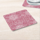 Blauer Spitze-Blumen-Musterhintergrund Rechteckiger Pappuntersetzer (angewinkelt)