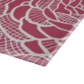 Blauer Spitze-Blumen-Musterhintergrund Schneidebrett (Ecke)