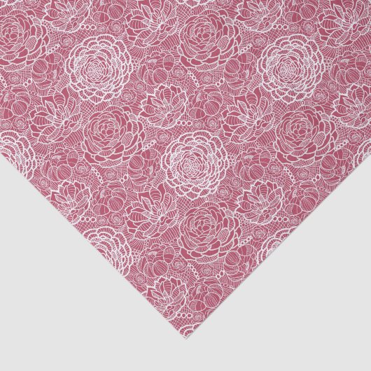 Blauer Spitze-Blumen-Musterhintergrund Seidenpapier (Ausschnitt)