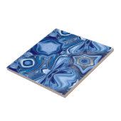 Blauer Spitzen Agate Stein Fliese (Seite)