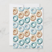 Blauer Sprinkle | Donut | Baby Sprinkle Einladunge Einladung (Rückseite)