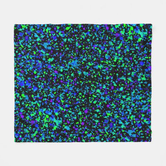 Blauer Spritzer - Fleece Blanket (Vorderseite (Horizontal))