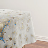 Blauer Spritzer - grauer Marmor und Gold Tischdecke (Beispiel)