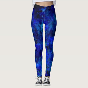 Blauer Spritzer Leggings