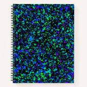 Blauer Spritzer - Notizbuch (Vorderseite)