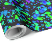 Blauer Spritzer - Schleifpapier Geschenkpapier (Rolleneckpunkt)