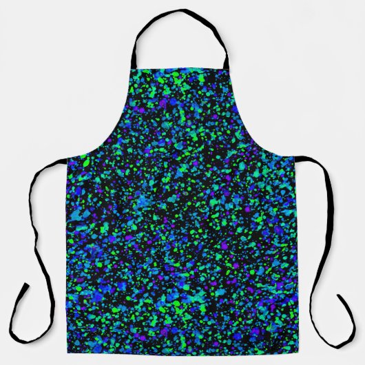 Blauer Spritzer - Schürze (Vorderseite)