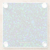 Blauer Spritzer - Untersetzer aus Glas (Rückseite)