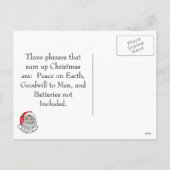 Blauer Spruce Trees Feiertagspostkarte (Rückseite)