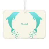 Blauer Sprung Dolphin mit Blasen Air Freshener Autolufterfrischer (Rückseite)