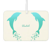 Blauer Sprung Dolphin mit Blasen Air Freshener Autolufterfrischer (Vorderseite)