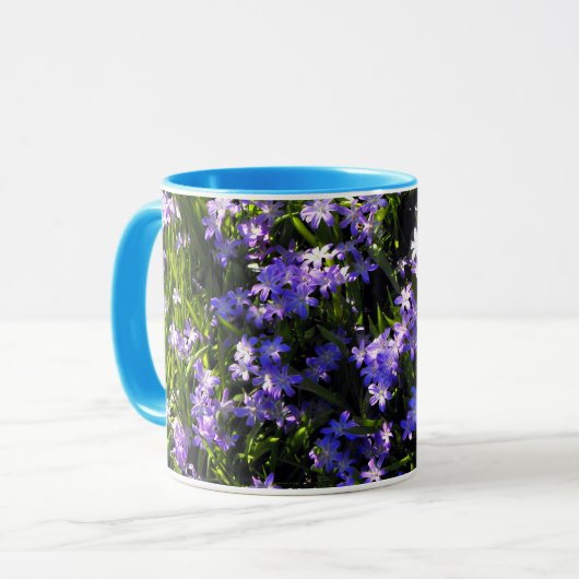 Blauer Squill Spring Blumen Tasse (Vorderseite Links)