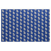 BLAUER STAAT GEORGIEN STOFF (Yard (91,4 cm))