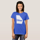 BLAUER STAAT GEORGIEN T-Shirt (Vorne ganz)