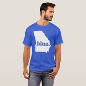BLAUER STAAT GEORGIEN T-Shirt (Vorne ganz)