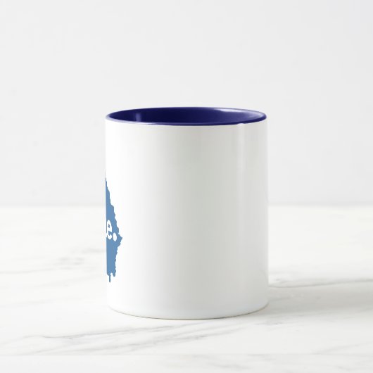 Blauer Staat Georgien Tasse (Zentrum)